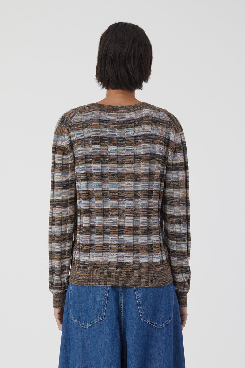 V Neck Long Sleeve - Multi Colour - Femme