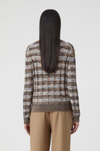 Cuello en V Manga Larga - Multicolor - Mujer