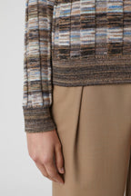 Cuello en V Manga Larga - Multicolor - Mujer