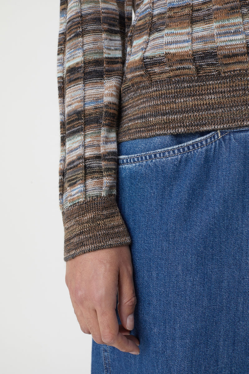 V Neck Long Sleeve - Multi Colour - Femme