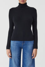 Closed - Turtle Neck Long Sleeve - Black - Women