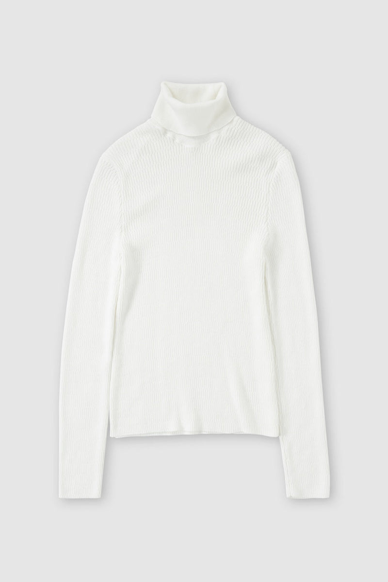 Turtle Neck Long Sleeve - Ivory - Femme