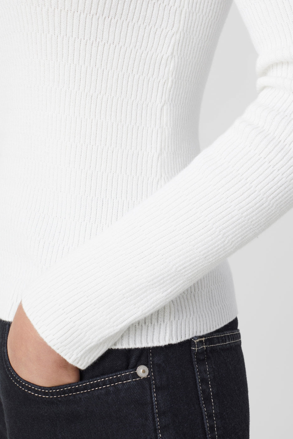 Turtle Neck Long Sleeve - Ivory - Mujer
