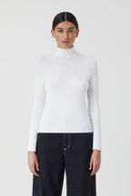 Turtle Neck Long Sleeve - Ivory - Mujer