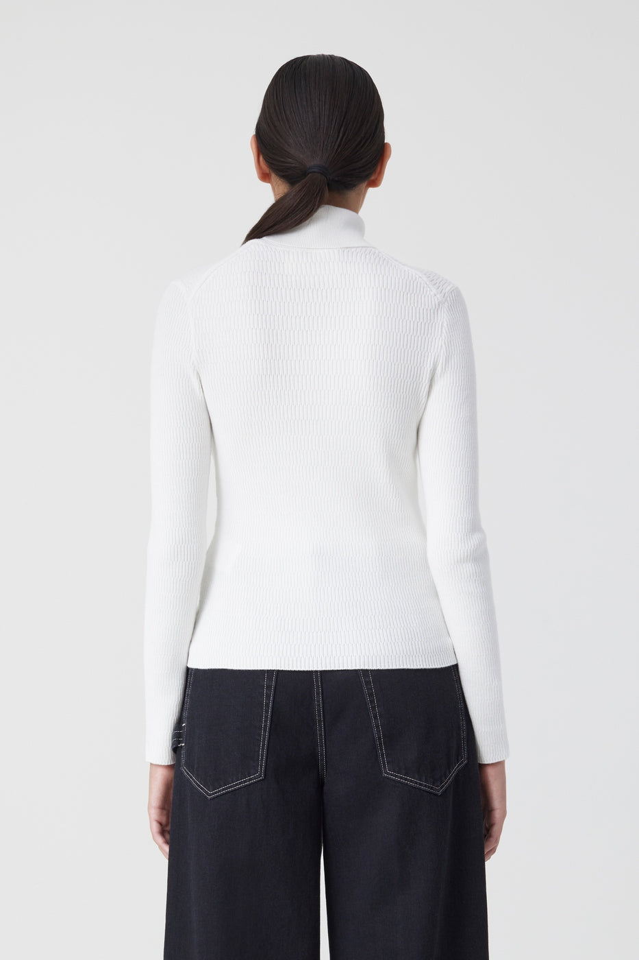 Turtle Neck Long Sleeve - Ivory - Mujer