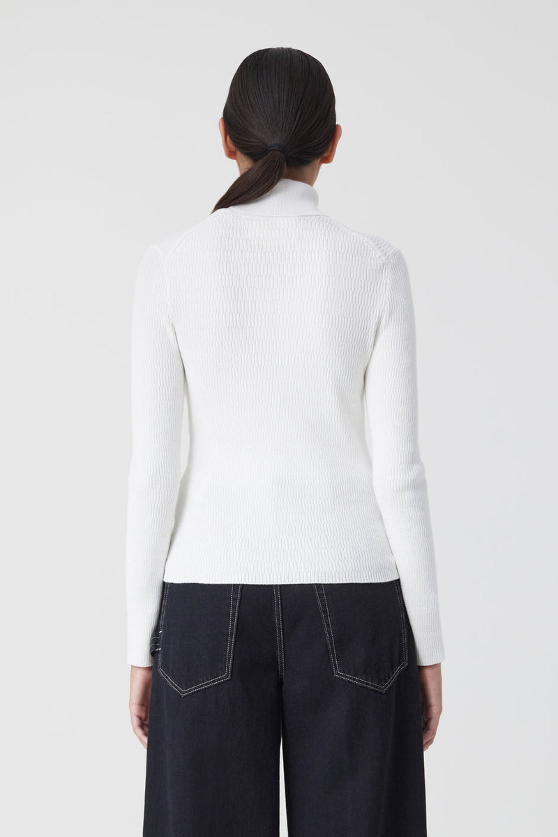 Turtle Neck Long Sleeve - Ivory - Femme