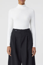 Turtle Neck Long Sleeve - Ivory - Mujer