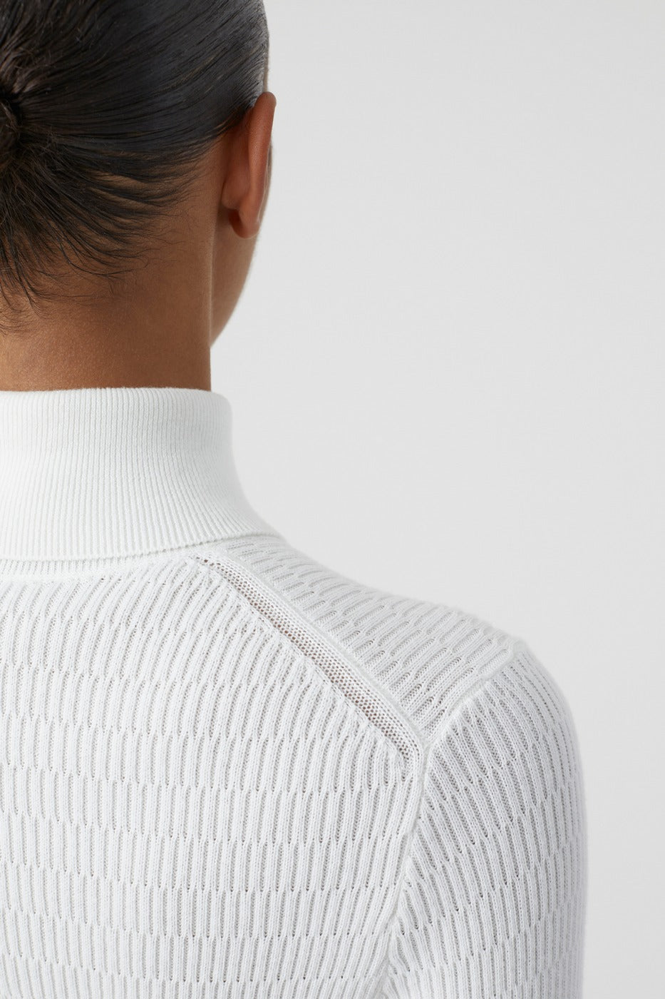 Turtle Neck Long Sleeve - Ivory - Mujer