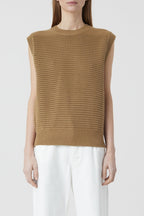 Crew Neck Vest - Nutmeg - Women