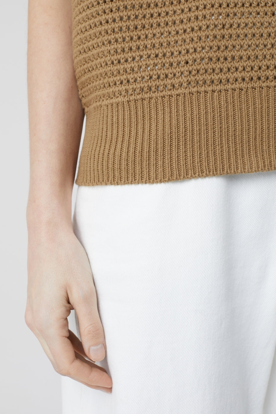 Crew Neck Vest - Nutmeg - Women