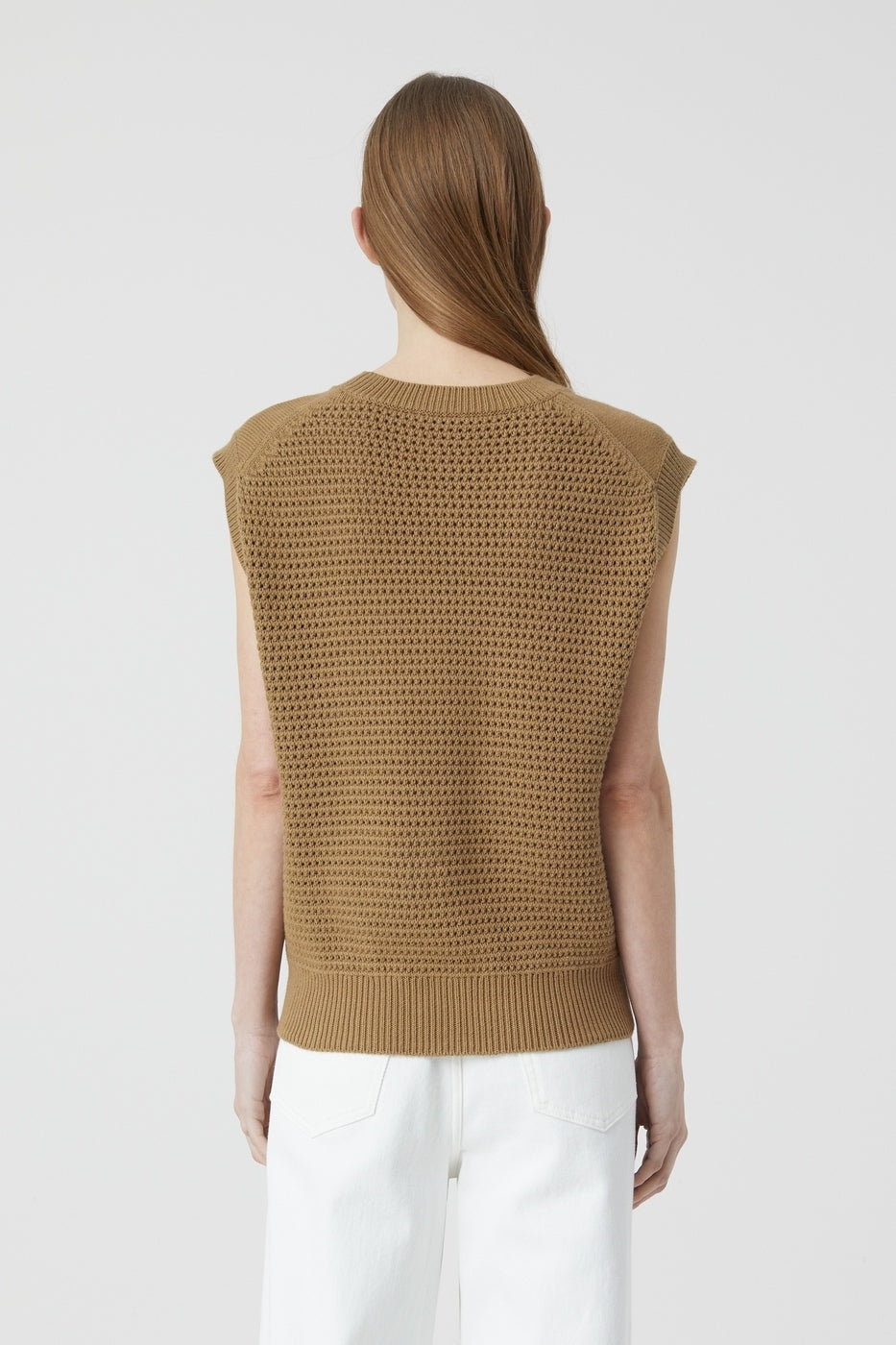 Crew Neck Vest - Nutmeg - Women