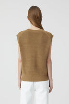 Crew Neck Vest - Nutmeg - Women