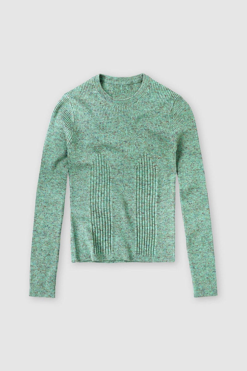 Long Sleeve Crew Neck - Green Kick - Femme