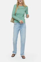 Long Sleeve Crew Neck - Green Kick - Women