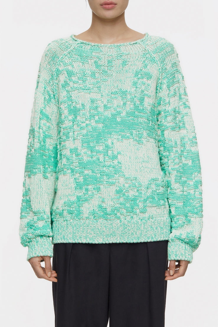 Crew Neck Long Sleeve - Green Kick - Mujer