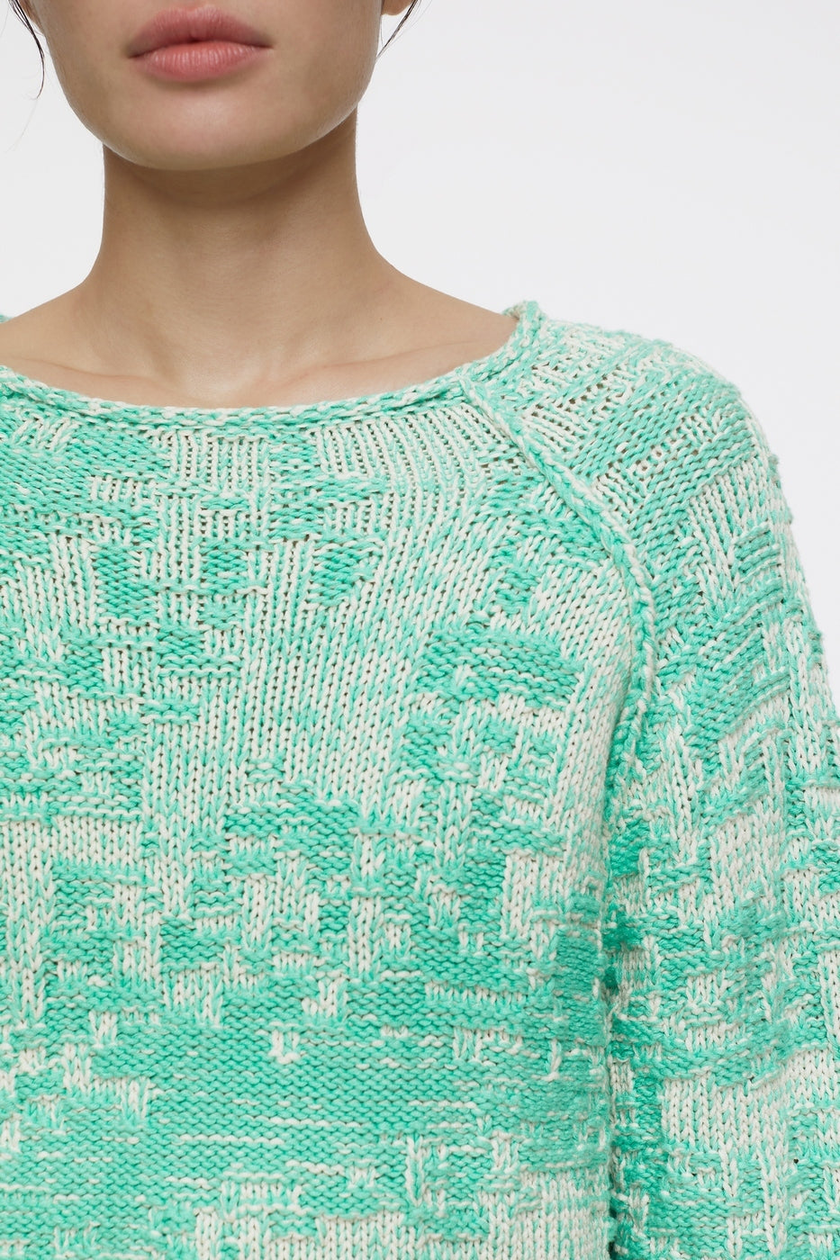 Crew Neck Long Sleeve - Green Kick - Mujer