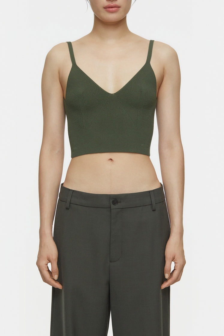 Knit Bra - Green Weed - Mujer