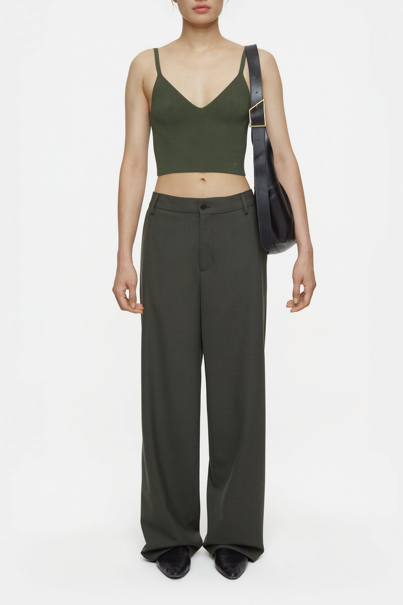 Knit Bra - Green Weed - Mujer