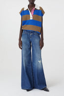Sleeveless Polo - Ecru - Femme