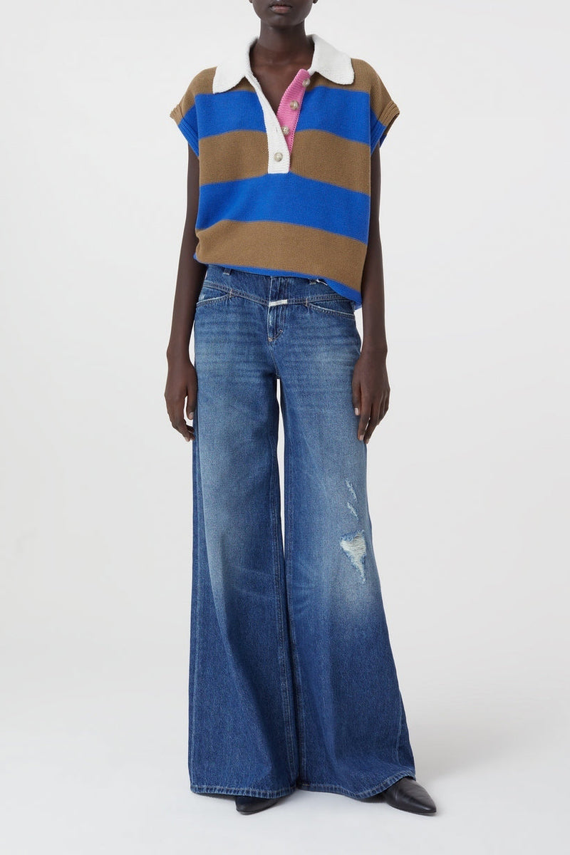 Sleeveless Polo - Ecru - Femme