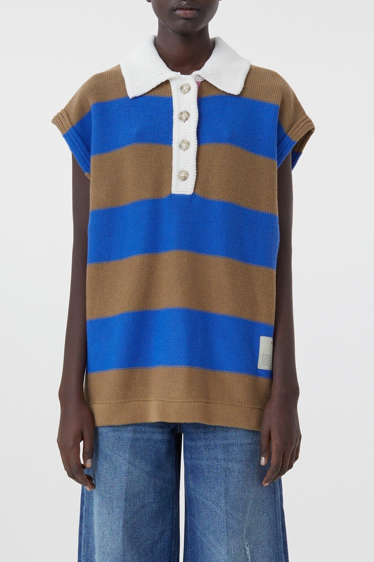 Sleeveless Polo - Ecru - Femme