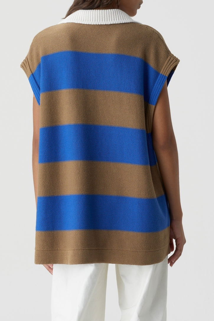 Sleeveless Polo - Ecru - Femme