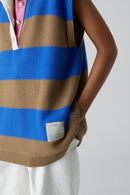 Sleeveless Polo - Ecru - Femme