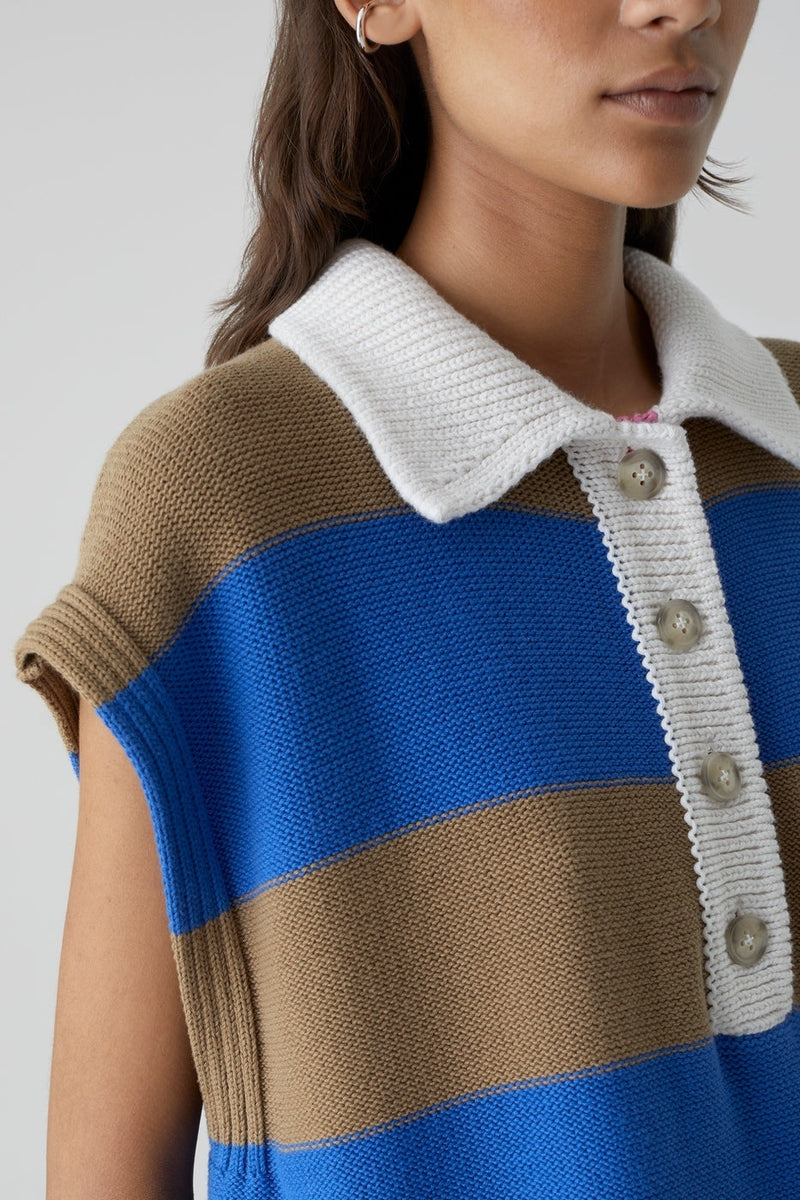 Sleeveless Polo - Ecru - Femme