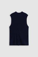 Vest With Slits - Dark Night - Femme