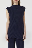 Vest With Slits - Dark Night - Femme