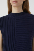 Vest With Slits - Dark Night - Femme