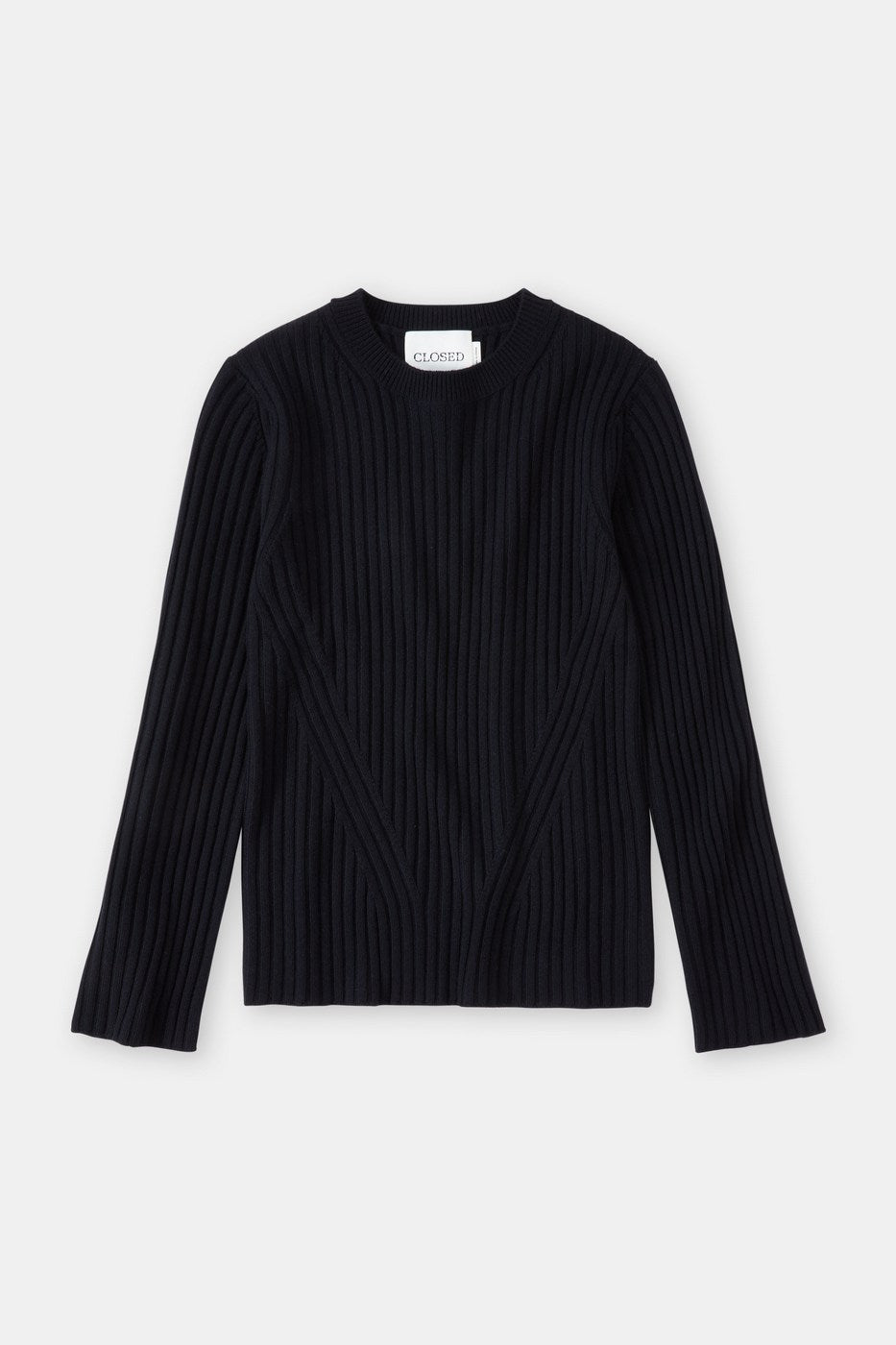 Crew Neck Long Sleeve - Black - Mujer
