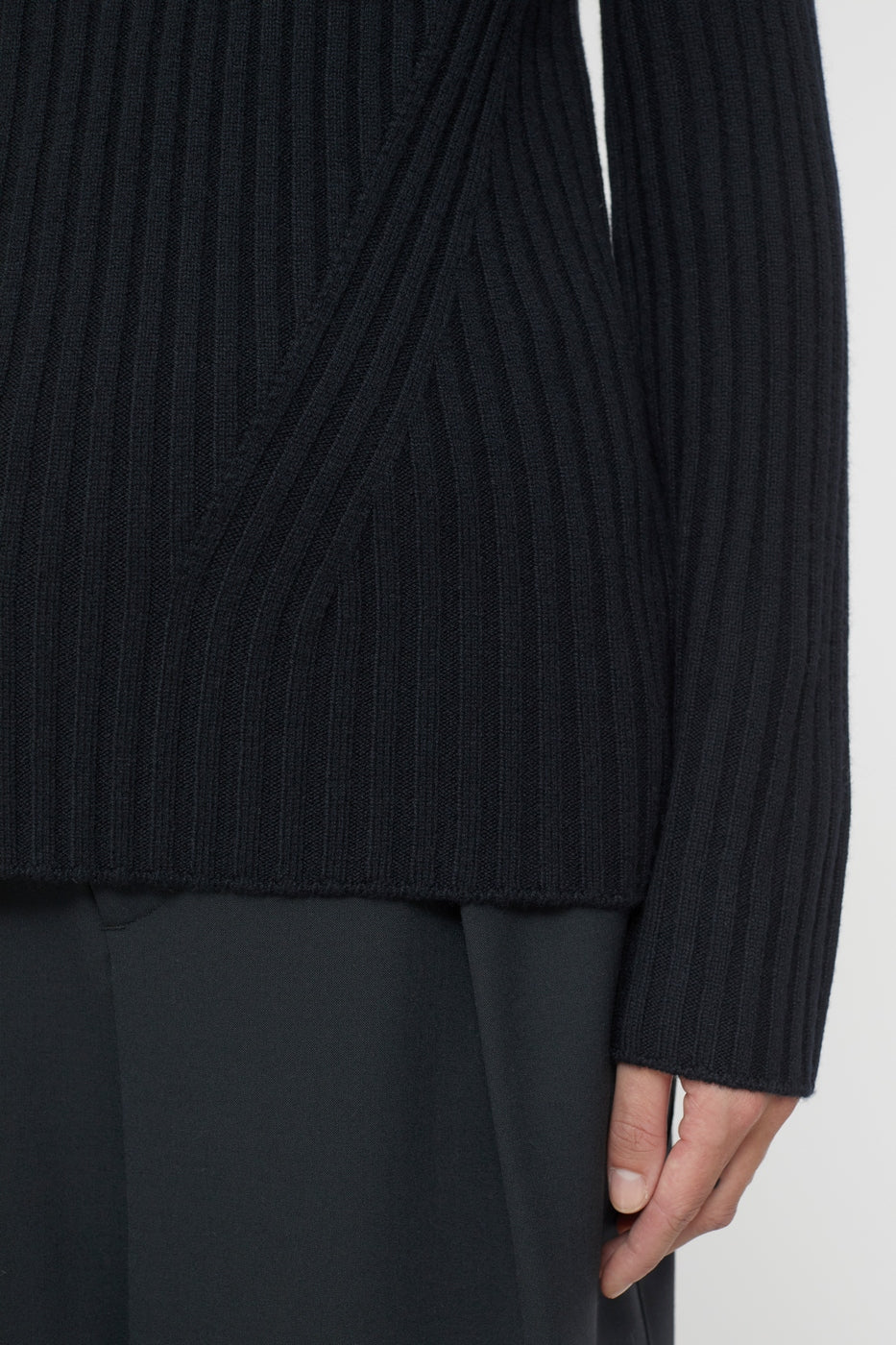 Crew Neck Long Sleeve - Black - Mujer