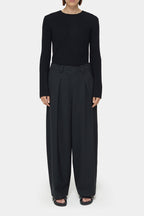 Crew Neck Long Sleeve - Black - Mujer