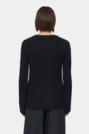 Crew Neck Long Sleeve - Black - Femme
