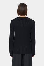 Crew Neck Long Sleeve - Black - Mujer