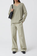 Vneck Long Sleeve - Grey Marble - Femme