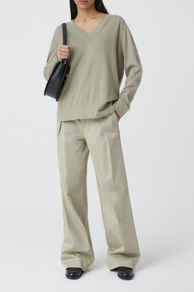 Vneck Long Sleeve - Grey Marble - Femme