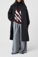 V Neck Vest - Dark Raisin Red - Femme