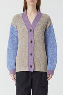 V Cardigan Long Sleeves - Multi Colour - Femme