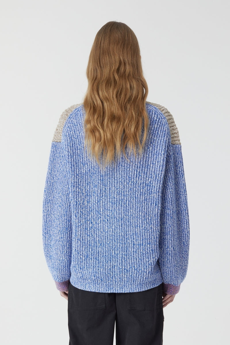 V Cardigan Long Sleeves - Multi Colour - Femme