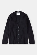 V Cardigan Long Sleeve - Black - Femme