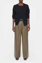 V Cardigan Long Sleeve - Black - Mujer