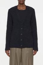 V Cardigan Long Sleeve - Black - Mujer