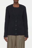V Cardigan Long Sleeve - Black - Femme