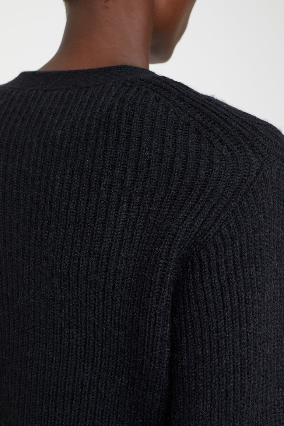 V Cardigan Long Sleeve - Black - Mujer