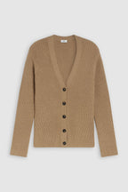 V-Neck Long Sleeve Cardigan - Dried Tabaco - Women