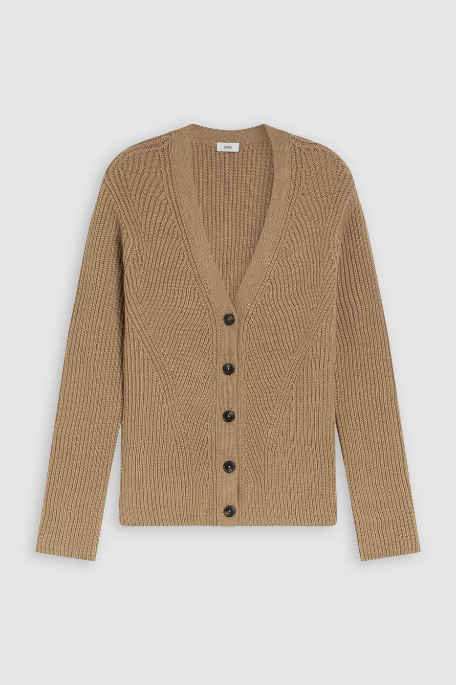 V-Neck Long Sleeve Cardigan - Dried Tabaco - Women