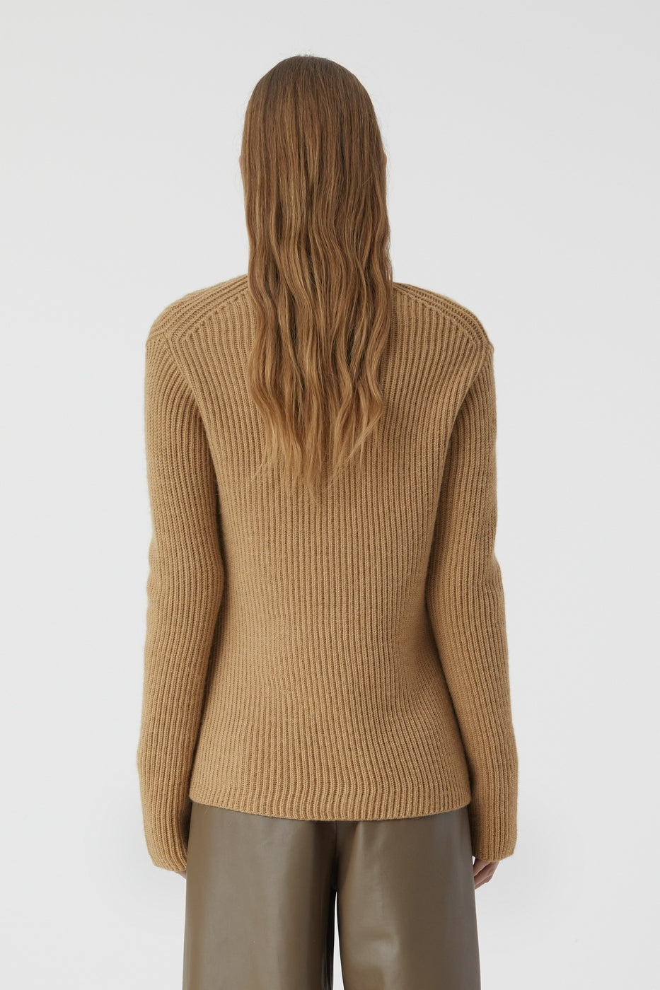 V-Neck Long Sleeve Cardigan - Dried Tabaco - Women