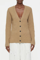 V Cardigan Long Sleeve - Dried Tabaco - Women